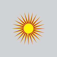 abstract sun vector. Sun follower a custom logo design. Vector creation