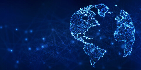 2d illustration world map abstract background
