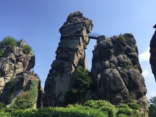 rock formation with a bridge