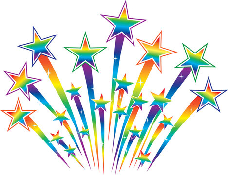Rainbow starburst