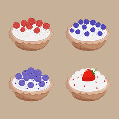 Delicious baking. Dessert vector illustration design.