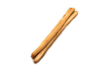 Bread sticks isolated on white background.