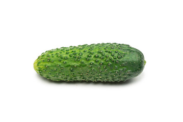 Fresh green cucomber isolated on white background.