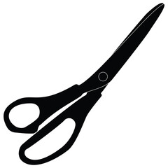 black scissors isolated on white background