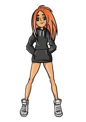 girl with a red hair 