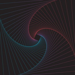 Vector illustration of geometric line art