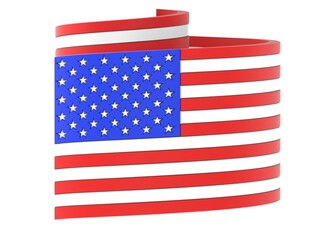 us/america/states spiral flag 4th july independence day in 3d