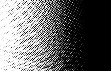 The halftone texture is black and white. Monochrome abstract, chaotic texture. Waves of dots on a white background, abstract halftone