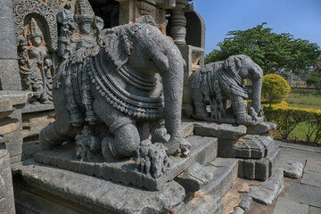 Bucesvara Temple, Koravangala, Hassan, Karnataka state, India. This Hoyasala architectural temple was built in 1173 A.D.
