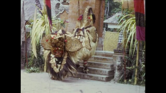 Indonesia 1973, Traditional dragon dance of indonesia