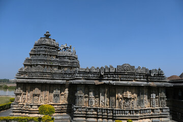 Bucesvara Temple, Koravangala, Hassan, Karnataka state, India. This Hoyasala architectural temple was built in 1173 A.D.