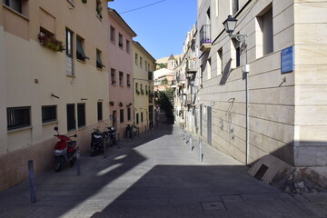 Alicante, Spain - 10 november 2019: Barrio Santa Cruz in Alicante, Costa Blanca, Spain