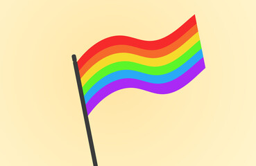 LGBTQ+ pride flag or Rainbow of LGBTQ+ isolated background ,Vector illustration EPS 10