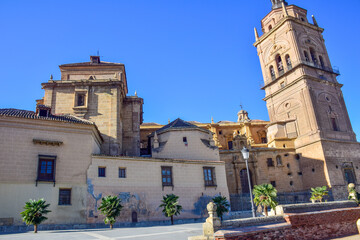Fototapeta na wymiar Guadix, Spain - 09 november 2019: Cathedral of Guadix or Cathedral of the Incarnation, Catedral de la Encarnacion de Guadix is a Roman Catholic church in Guadix, province of Granada
