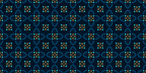 Arabesque pattern damask medallion abstract line shape geometric motif continuous background. Oriental style modern lux fabric design textile swatch ladies dress, man shirt all over print block. - obrazy, fototapety, plakaty