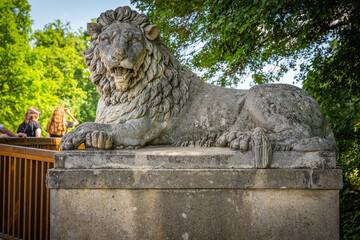 Die Schlösser von Laxenburg in der Gemeinde Laxenburg in Niederösterreich, sechs Kilometer...