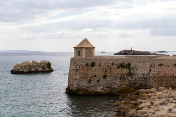 Ibiza, the old town of Eivissa with fortress walls, the drawbridge of the walls