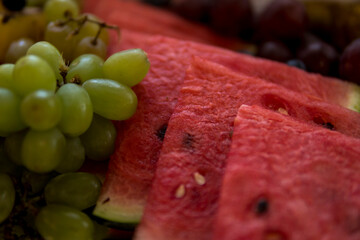 green grapes and watermelon