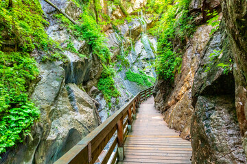 Obraz premium Schöne Erkundungstour entlang des Berchtesgadener Voralpenlandes - Wimbachtal - Bayern - Deutschland