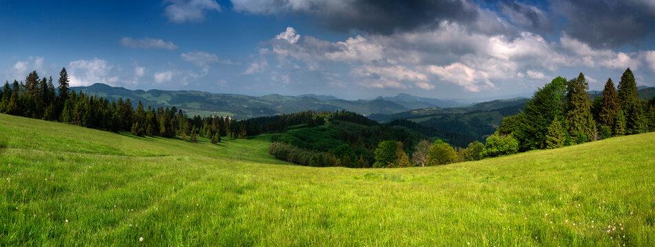Panorama na Pieniny - szlak Jaworki Obirza