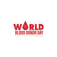 World Blood Donor Day vector background. Awareness poster with red paper cut blood drop.