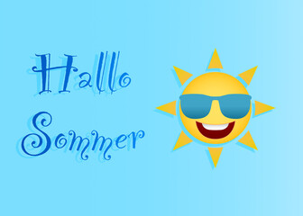 Sonnen Emoji mit Sonnenbrille und 