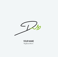 DB Initial Letter handwriting logo hand drawn template vector