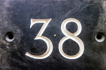 Font Wording in Distressed State Typography Found Number 38
