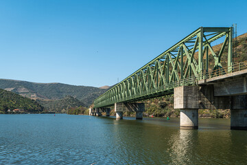Douro valley view near the Ferradosa bridge at Sao Xisto Located in Vale de Figueira, Sao Joao da Pesqueira Municipality, the village is dominated by a breathtaking landscape.