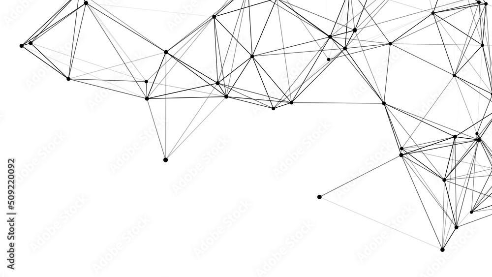 Aufkleber network connection technology. abstract white background with points and lines. digital futuristic b