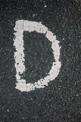 Written Wording in Distressed State Typography Advertising Letter D