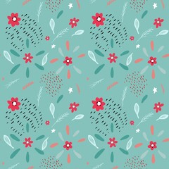 seamless pattern with flowers