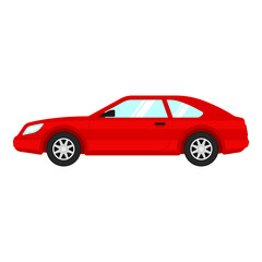 Car icon. Sports racing vehicles. Coupe. Color silhouette. Side view. Vector simple flat graphic illustration. Isolated object on a white background. Isolate.