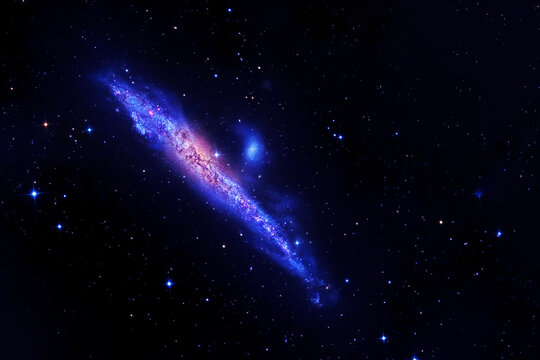 Bright spiral galaxy. Elements of this image furnished by NASA