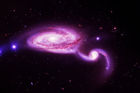 Bright spiral galaxy. Elements of this image furnished by NASA