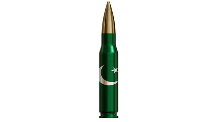 Rifle bullets with Pakistan flag