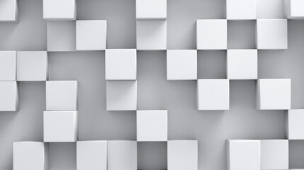 Abstract background with 3d cubes of different height. 3d render illustration