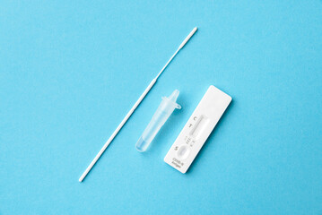 Covid-19 coronavirus antigen self-test kit.