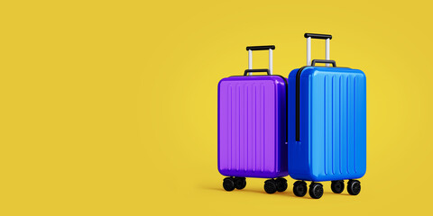Obraz premium 3d render of Luggage with travel concept.