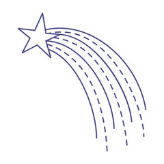 Comet with tail line art