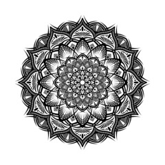 mandala vector, additional ornament for art work, black and white