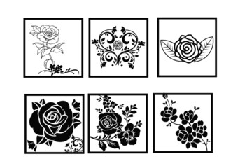Flower Wall Craft Vector Bundle Design 