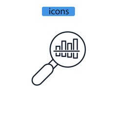 Analysis icons  symbol vector elements for infographic web