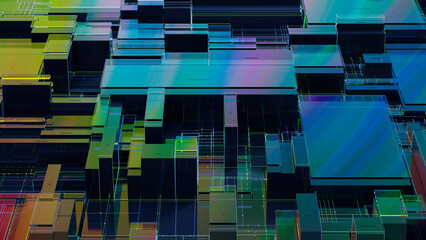Abstract technology background.  Concept data center. Electronic equipment. 3d render.