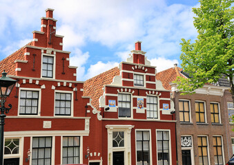 Historical houses in Akmaar. The Netherlands, Europe. 
