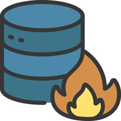 Data Fire Icon