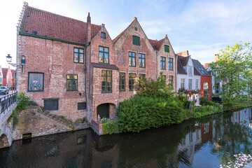 Fototapeta na wymiar Buildings and Houses of Bruges Belgium - the city centre