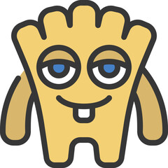French Fry Monster Icon