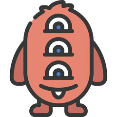 Three Story Eyes Monster Icon