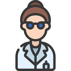 Female Scientist Icon